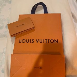 Louis Vuitton shopping bag sand enclosure card